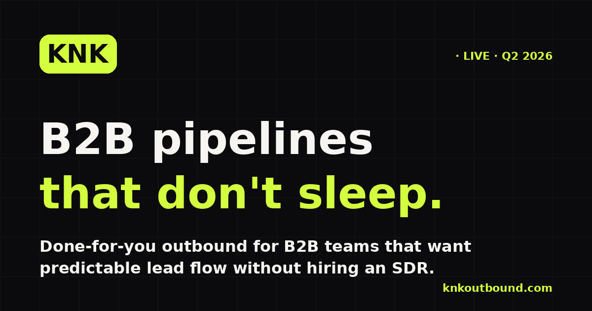 Cold Email Reply Rate Benchmarks 2026 | KNK Outbound